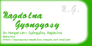 magdolna gyongyosy business card