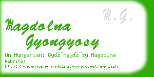 magdolna gyongyosy business card